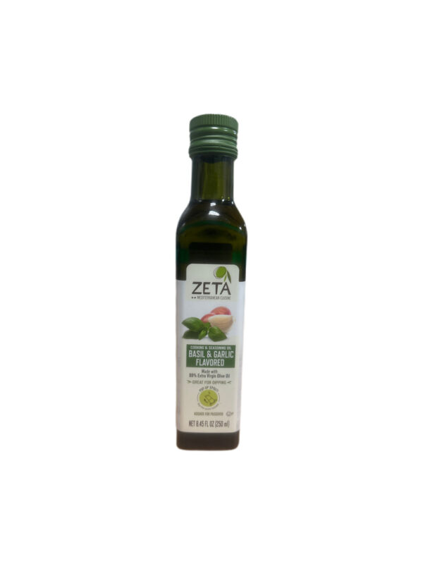 Zeta Extra Virgin Olive Oil W/Basil & Garlic 250 mL. (AYR)